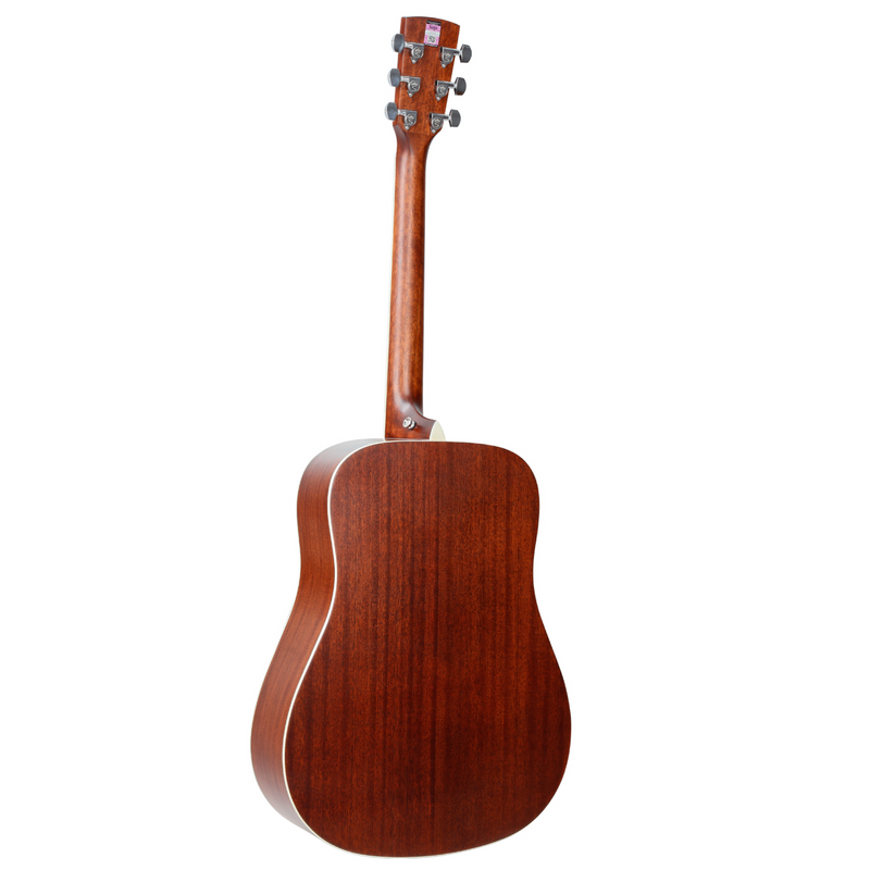 -Saga '700 PRO Series' Solid Top Dreadnought Acoustic Guitar (Natural)-Living Music