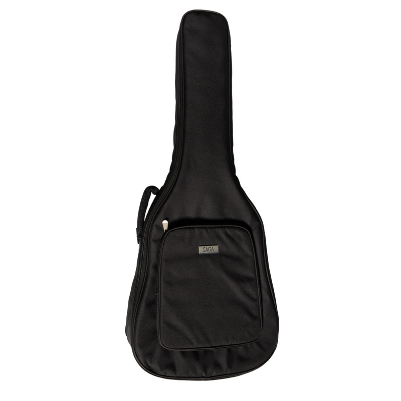 -Saga SA800 Solid Top Folk Cutaway Acoustic-Electric Guitar (Natural)-Living Music