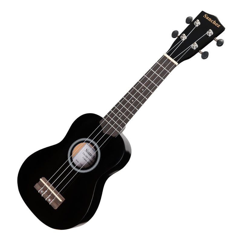 -Sanchez 'Colour Series' Soprano Ukulele (Black)-Living Music