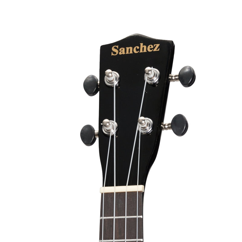 -Sanchez 'Colour Series' Soprano Ukulele (Black)-Living Music