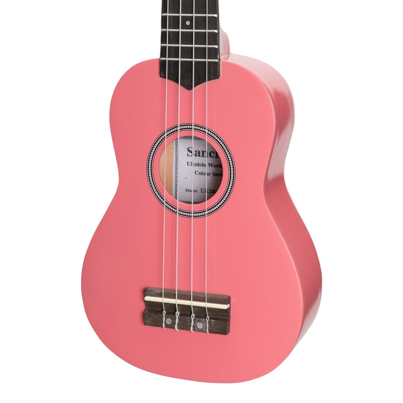 -Sanchez 'Colour Series' Soprano Ukulele (Pink)-Living Music