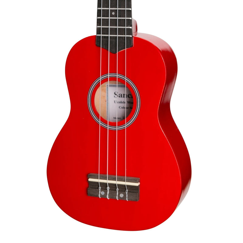 -Sanchez 'Colour Series' Soprano Ukulele (Red)-Living Music