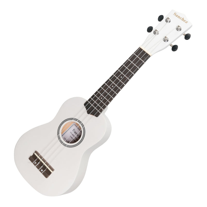 -Sanchez 'Colour Series' Soprano Ukulele (White)-Living Music
