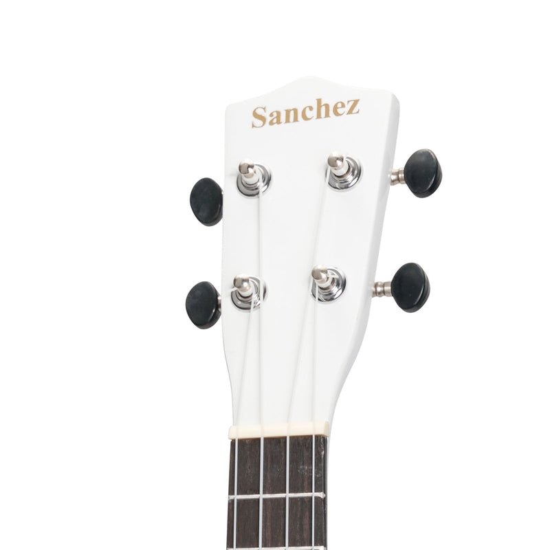 -Sanchez 'Colour Series' Soprano Ukulele (White)-Living Music