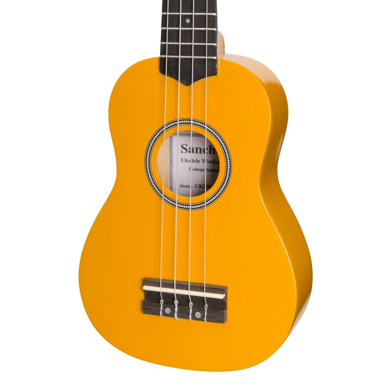-Sanchez 'Colour Series' Soprano Ukulele (Yellow)-Living Music