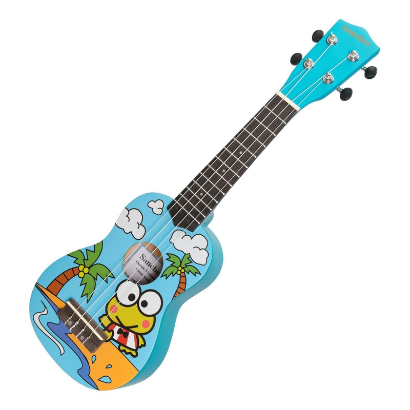-Sanchez 'Friendly Folk' Soprano Ukulele (Blue/Frog)-Living Music