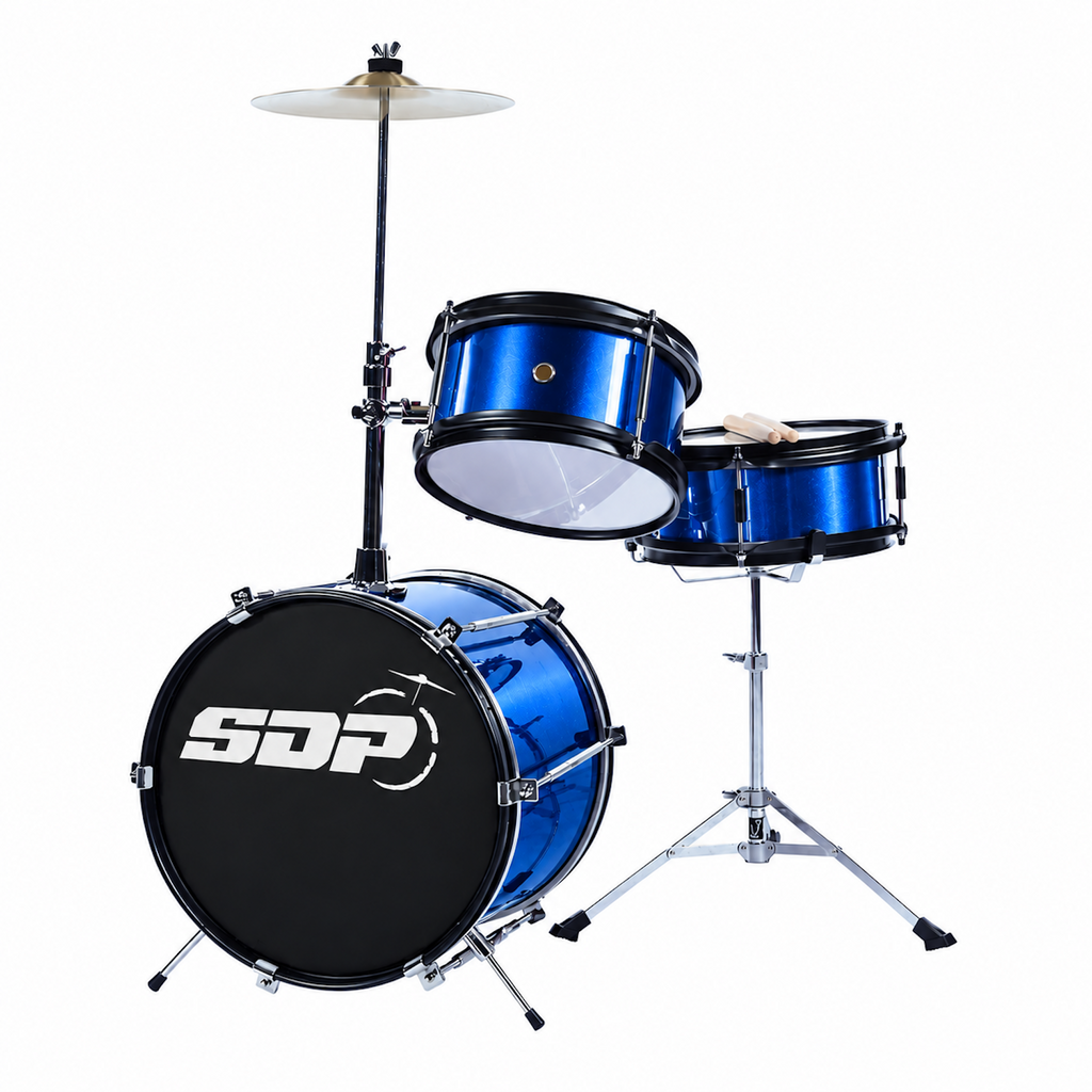 -Sonic Drive 3-Piece Junior Drum Kit (Metallic Blue)-Living Music