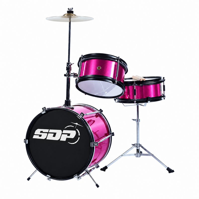 -Sonic Drive 3-Piece Junior Drum Kit (Metallic Pink)-Living Music