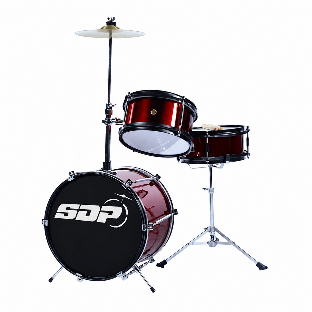 -Sonic Drive 3-Piece Junior Drum Kit (Metallic Wine Red)-Living Music