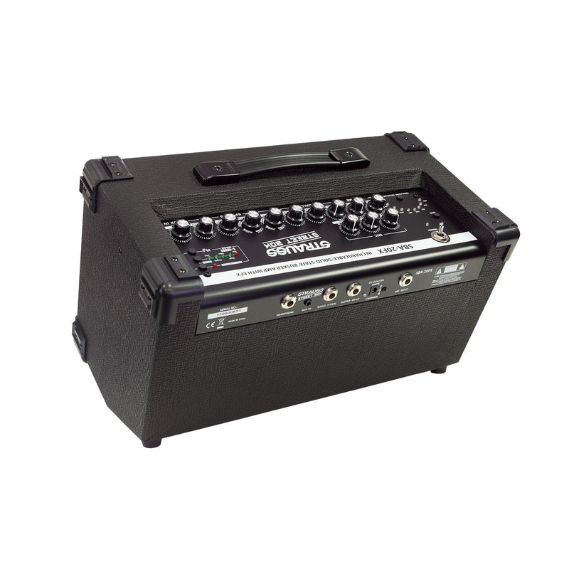 -Strauss 'Streetbox' 20 Watt Solid State Rechargeable DC Amplifier (Black)-Living Music