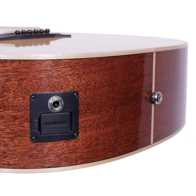 -Timberidge '1 Series' Left Handed Spruce Solid Top Acoustic-Electric Dreadnought Cutaway Guitar (Natural Gloss)-Living Music