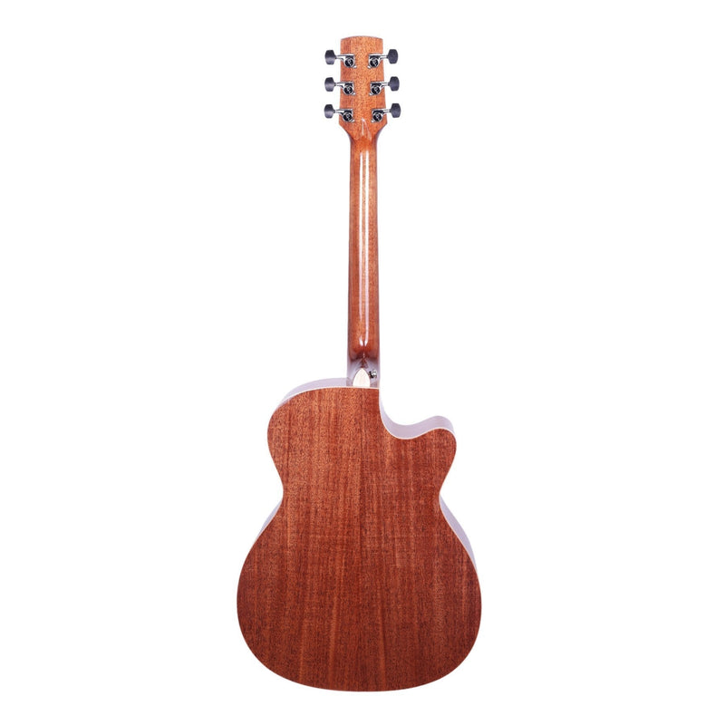 -Timberidge '1 Series' Left Handed Spruce Solid Top Acoustic-Electric Small Body Cutaway Guitar (Natural Gloss)-Living Music