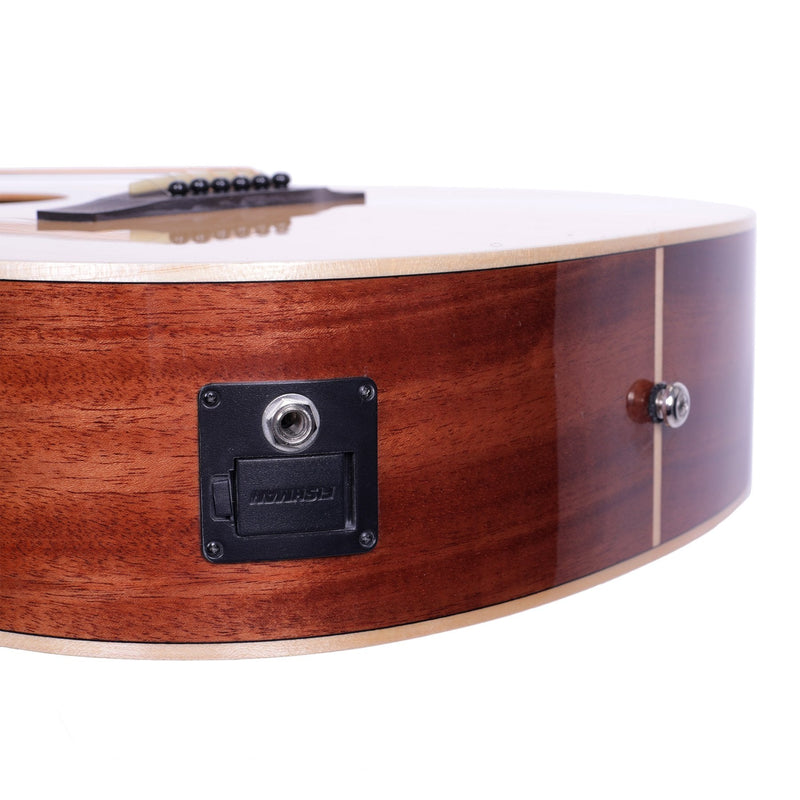 -Timberidge '1 Series' Left Handed Spruce Solid Top Acoustic-Electric Small Body Cutaway Guitar (Natural Gloss)-Living Music