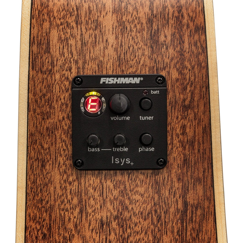 -Timberidge '1 Series' Left Handed Spruce Solid Top Acoustic-Electric Small Body Cutaway Guitar (Natural Satin)-Living Music