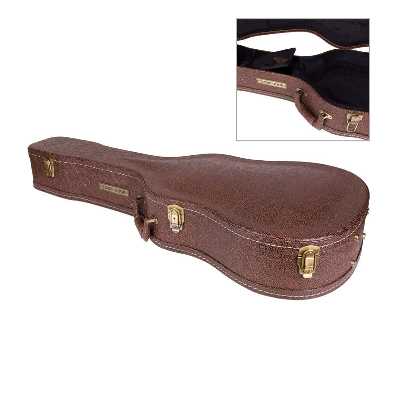 -Timberidge '1 Series' Spruce Solid Top Acoustic-Electric Dreadnought Cutaway Guitar (Natural Satin)-Living Music