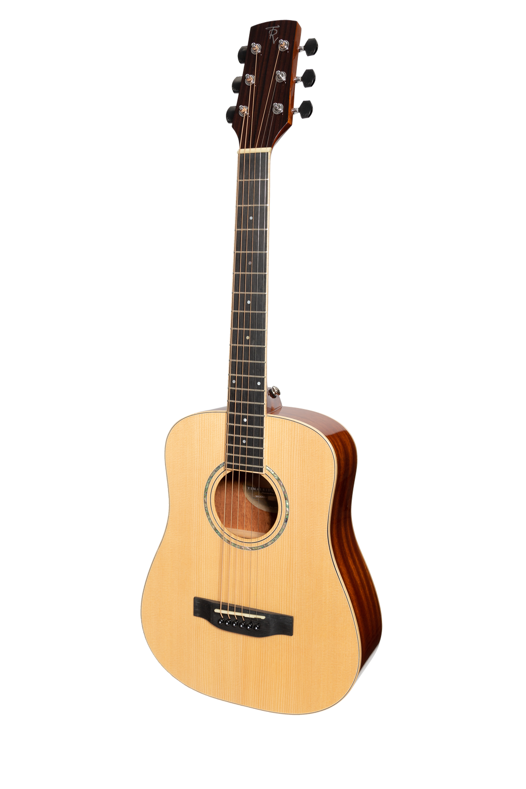 -Timberidge '1 Series' Spruce Solid Top Acoustic-Electric Traveller Mini Guitar (Natural Satin)-Living Music