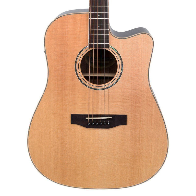 -Timberidge '3 Series' Spruce Solid Top Acoustic-Electric Dreadnought Cutaway Guitar (Natural Gloss)-Living Music