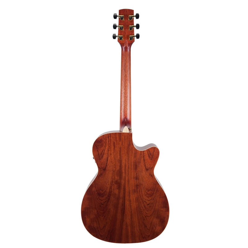 TRFC-4L-NST-Timberidge '4 Series' Left Handed Cedar Solid Top Acoustic-Electric Small Body Cutaway Guitar (Natural Satin)-Living Music