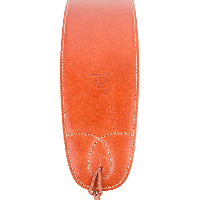 -Timberidge Premium Italian Leather Padded Guitar Strap (Brown)-Living Music