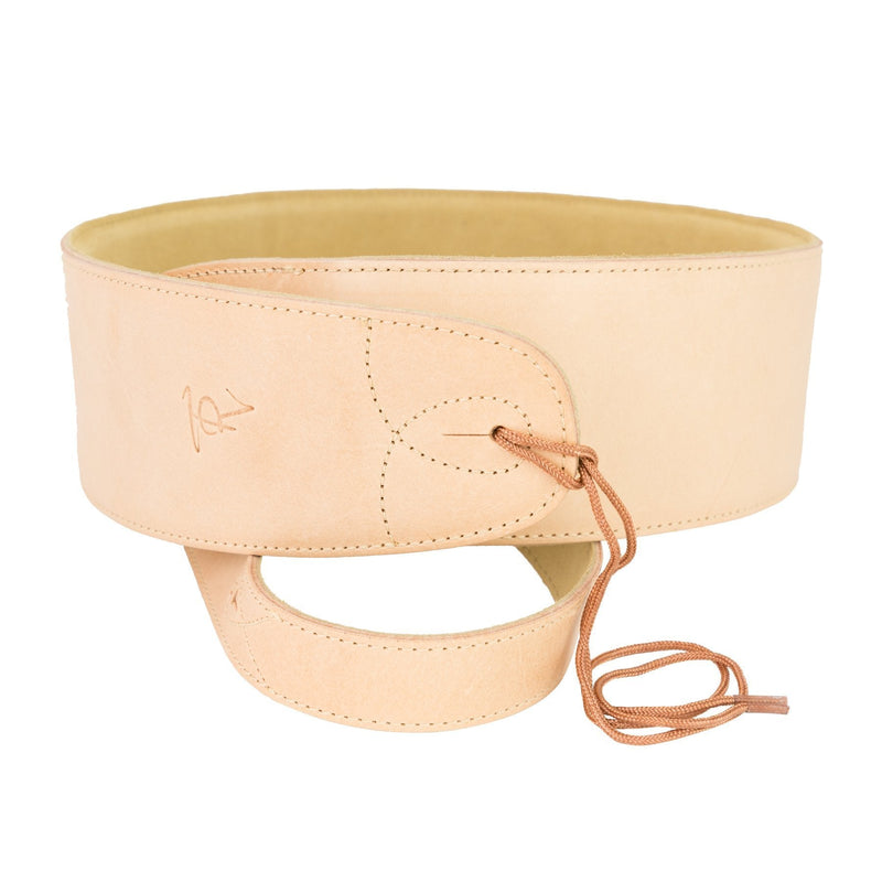 -Timberidge Premium Italian Leather Padded Guitar Strap (Tan)-Living Music