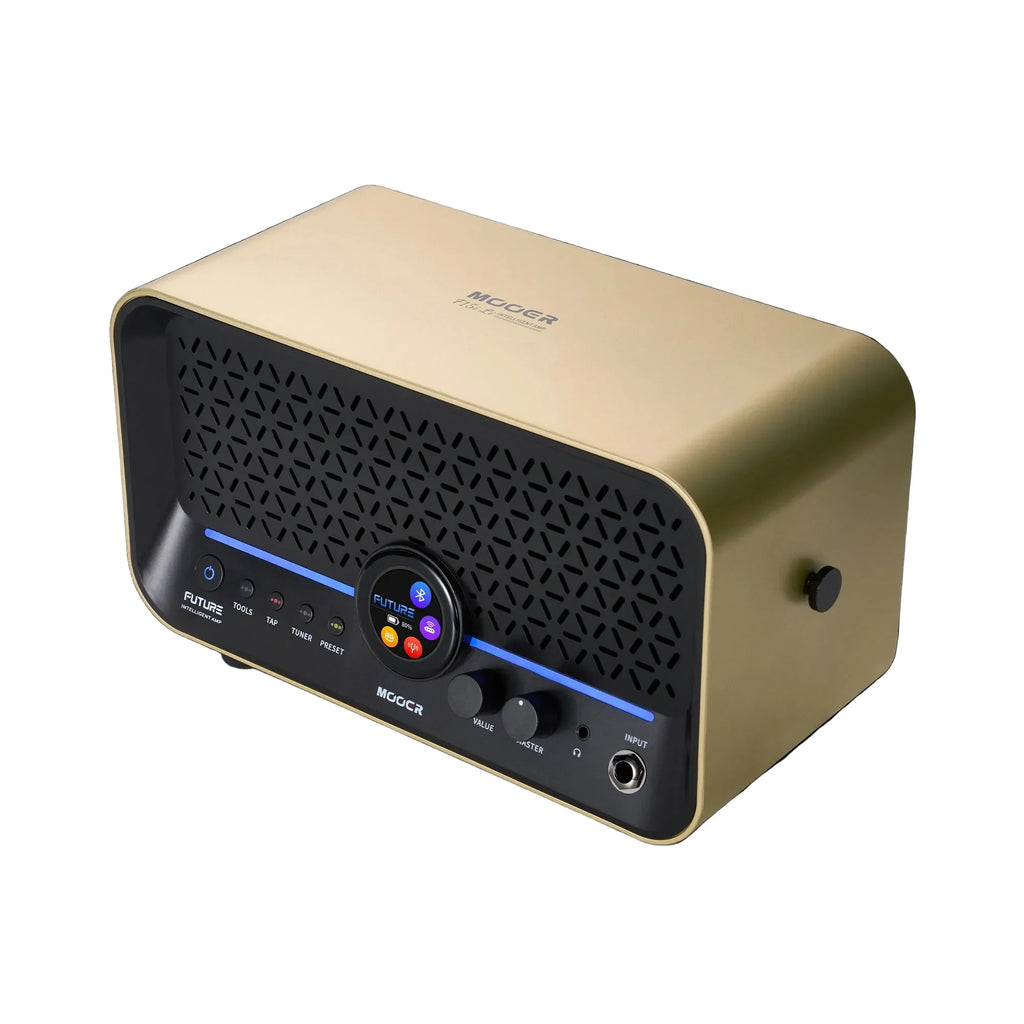 -Mooer F15i Li Intelligent Amp Rechargeable Guitar Combo Amplifier (Gold)-Living Music