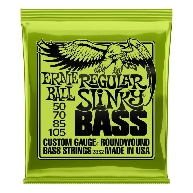 -Ernie Ball 2832 Regular Slinky Nickel Wound Bass Guitar Strings (50-105)-Living Music