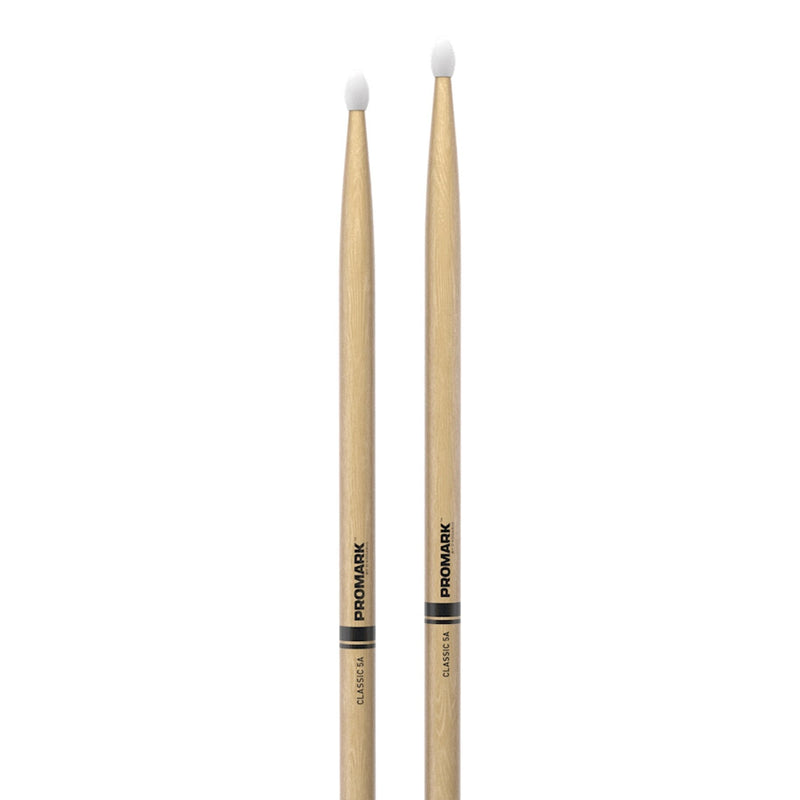 -Promark Classic 5A Hickory Nylon Tip Drumsticks-Living Music