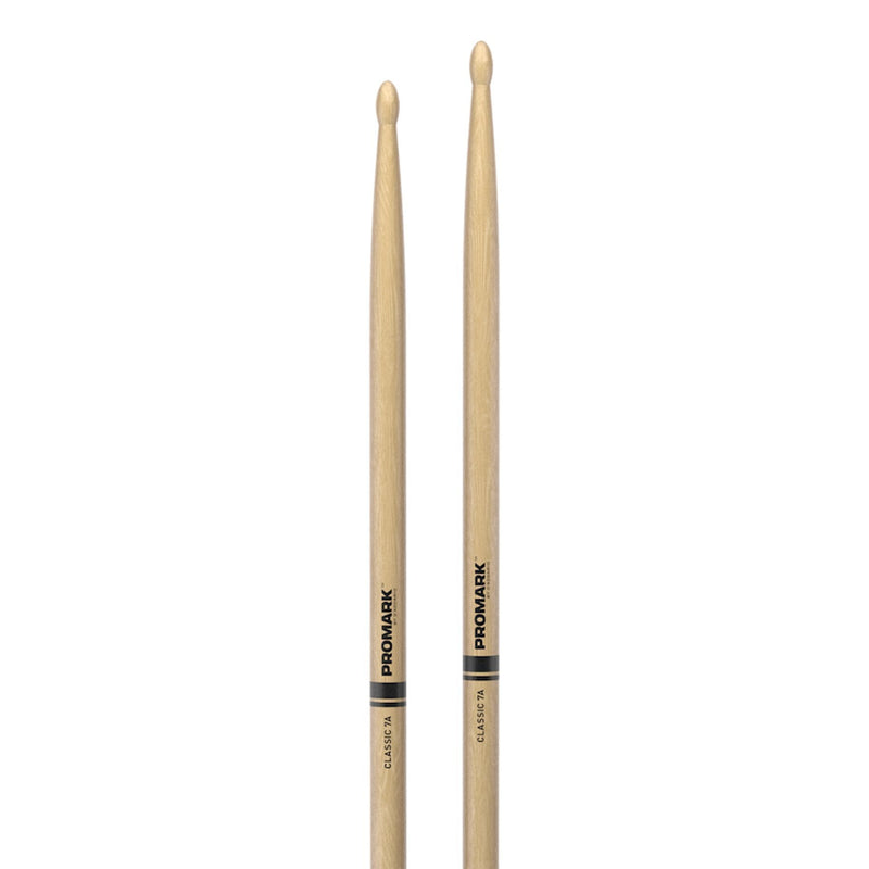 -Promark Classic 7A Hickory Wood Tip Drumsticks-Living Music