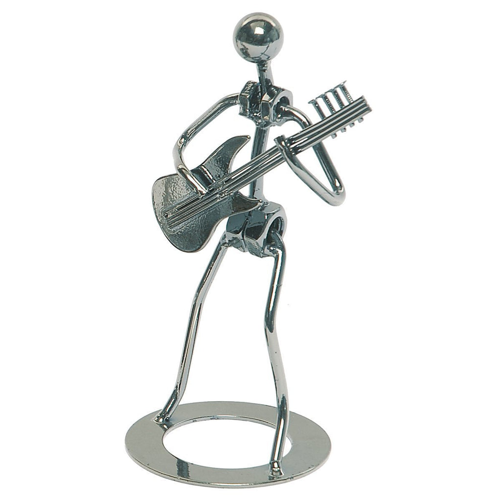 -Big Band Metal Figurine (Bass Player)-Living Music