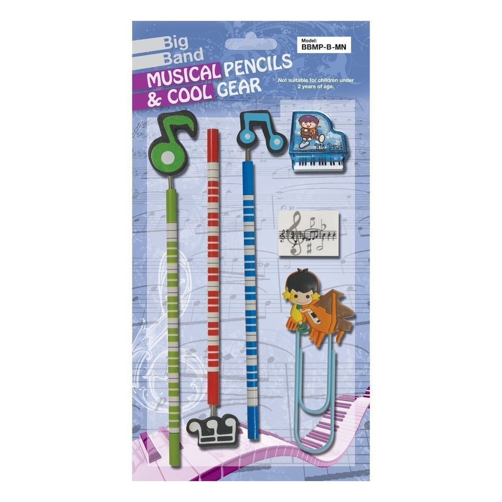 -Big Band Pencil Set (Musical Note Blue)-Living Music