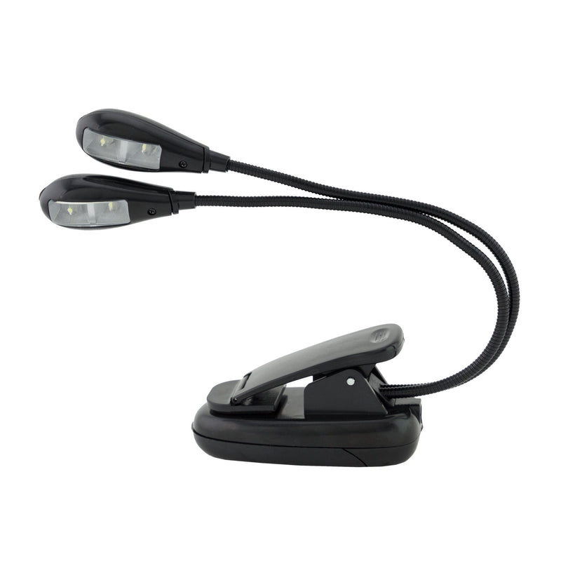 -Big Band Twin LED Clip-On Light (Black)-Living Music
