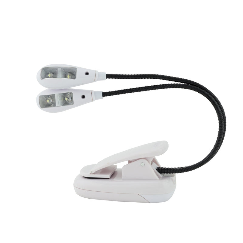-Big Band Twin LED Clip-On Light (White)-Living Music
