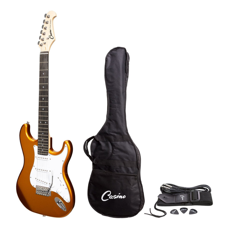 -Casino ST-Style Electric Guitar Set (Gold Metallic)-Living Music