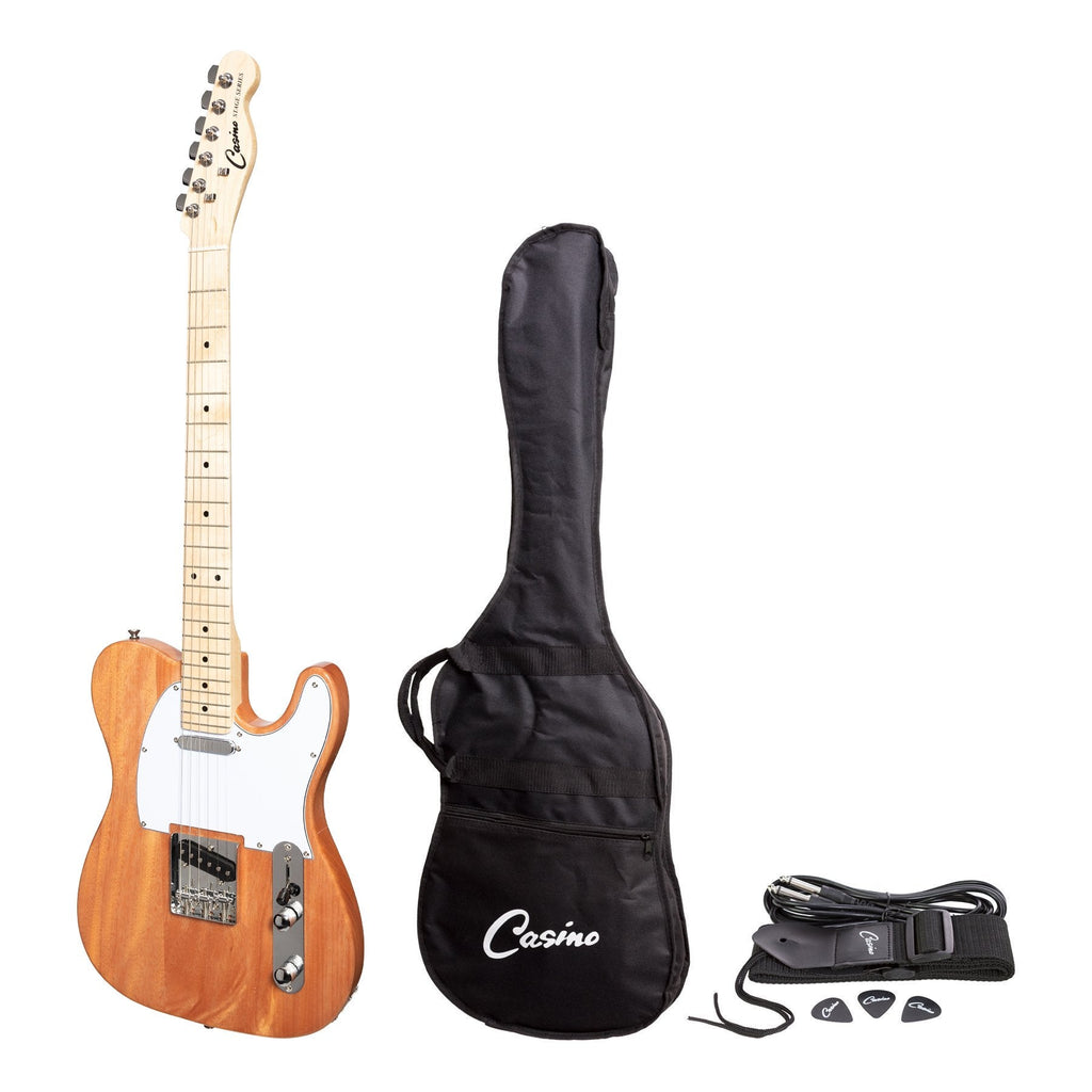 CJD-TL-NGL-Casino TE-Style Electric Guitar Set (Natural Gloss)-Living Music