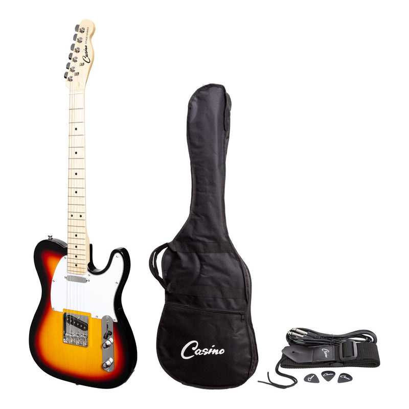 -Casino TE-Style Electric Guitar Set (Sunburst)-Living Music