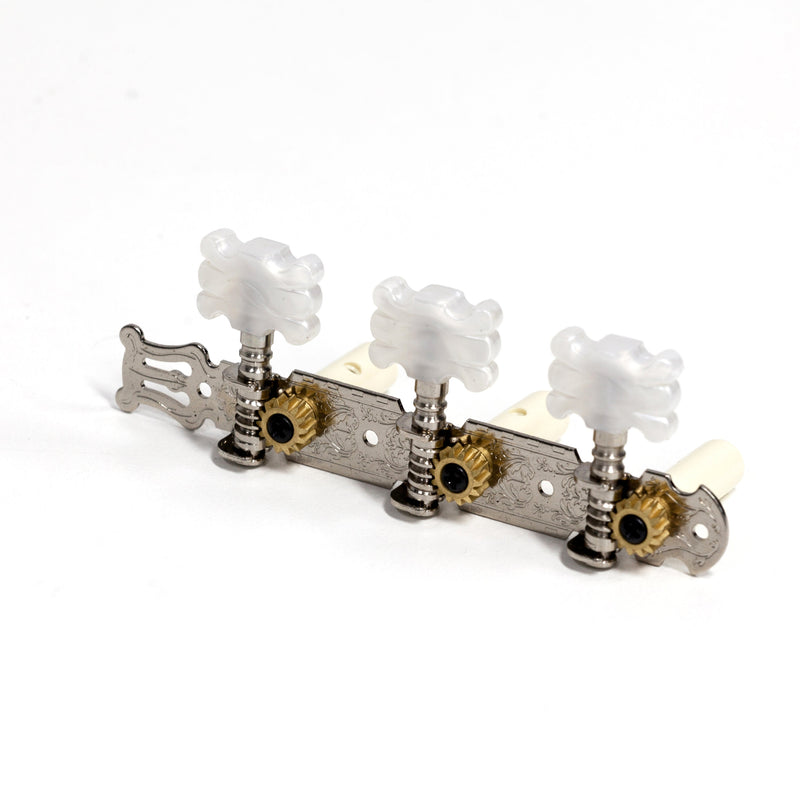 CMH-CGF-NKL-Crossfire Acoustic Guitar Machine Head Set (Nickel with Fancy Buttons)-Living Music