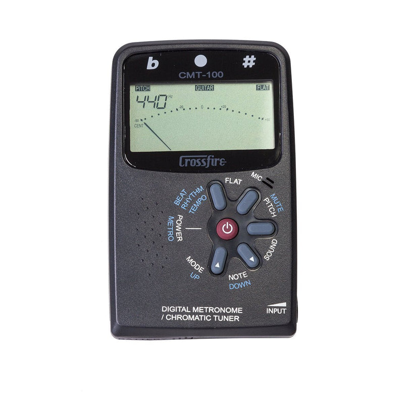 -Crossfire Chromatic Tuner and Digital Metronome (Black)-Living Music