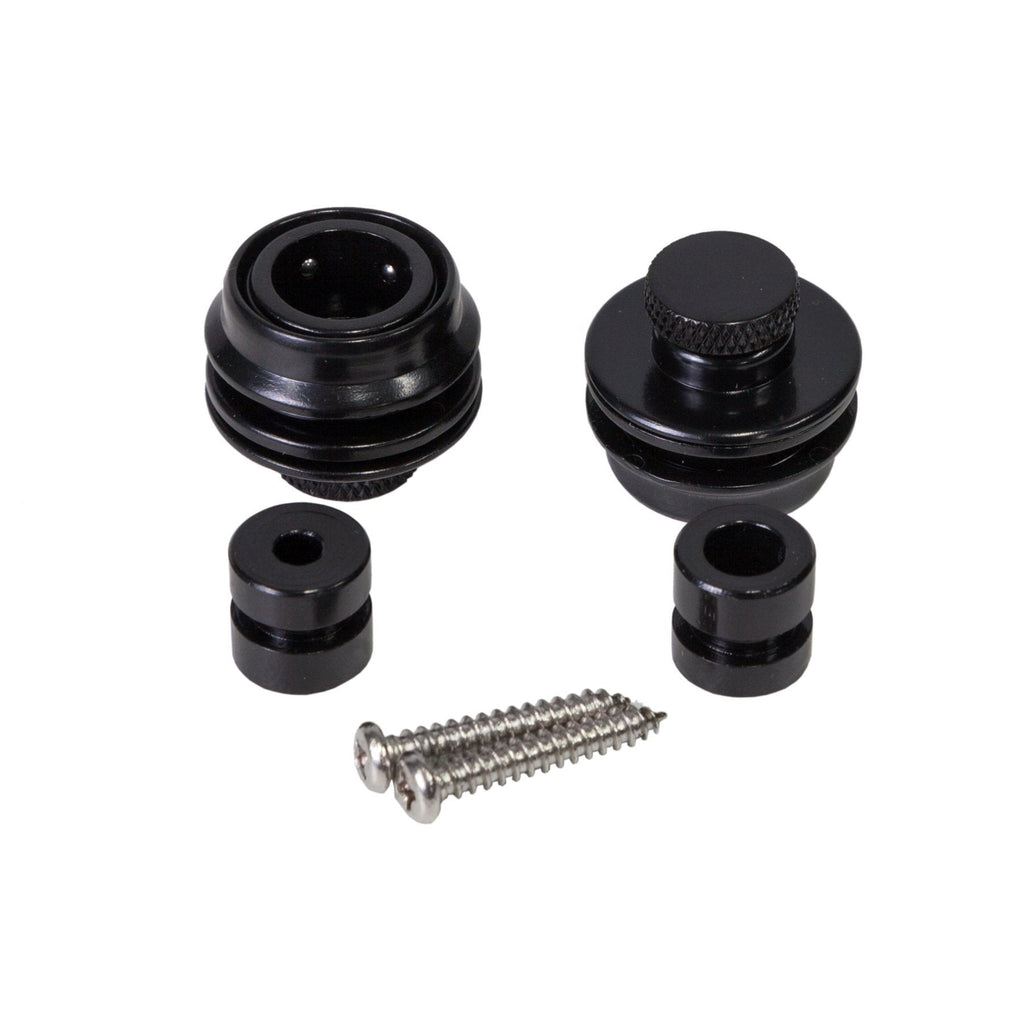 -Crossfire D-Style Guitar Strap Locks (Black)-Living Music