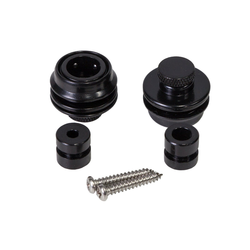 -Crossfire D-Style Guitar Strap Locks (Black)-Living Music