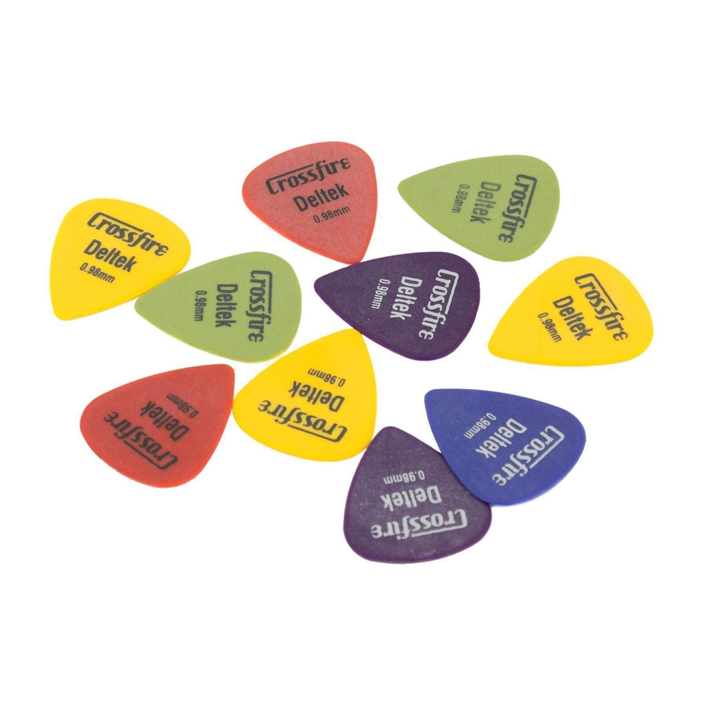 -Crossfire Deltek 0.98mm Guitar Picks (10 Pack Assorted)-Living Music