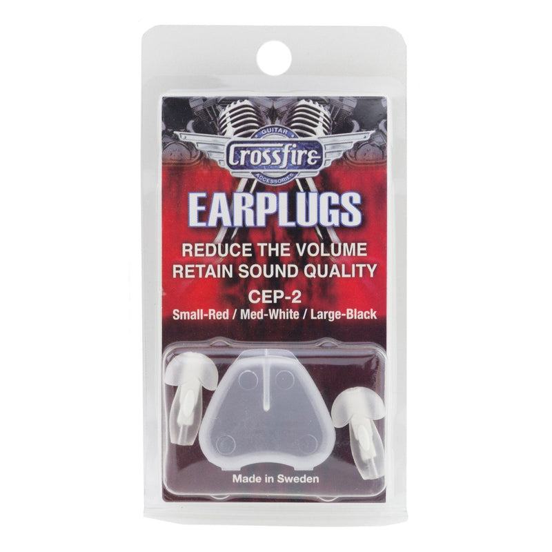 -Crossfire Deluxe Earplugs (Medium White)-Living Music