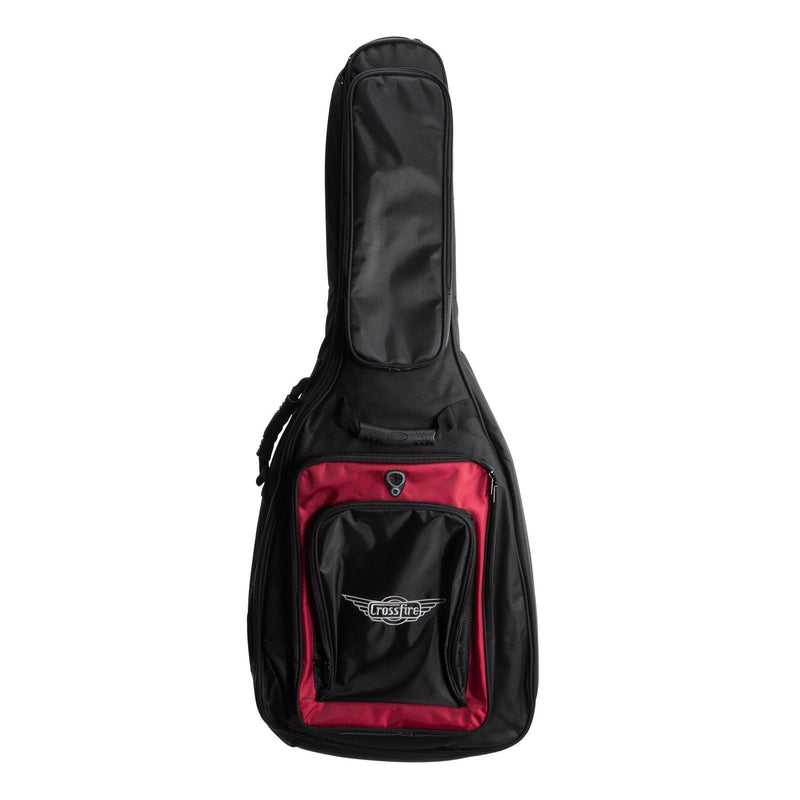 -Crossfire Deluxe Padded Dreadnought Acoustic Guitar Gig Bag (Black)-Living Music