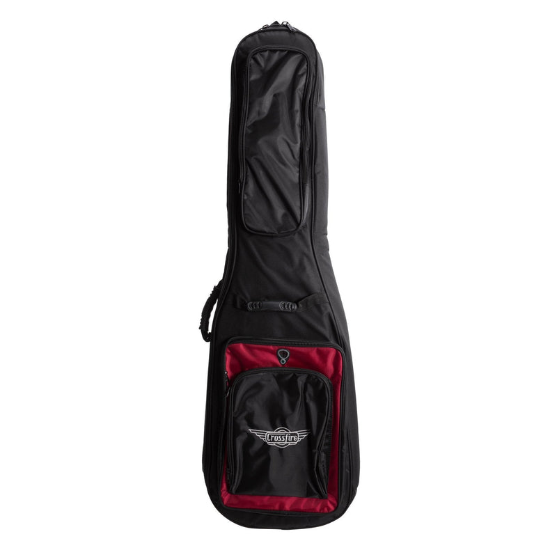 -Crossfire Deluxe Padded Electric Bass Guitar Gig Bag (Black)-Living Music