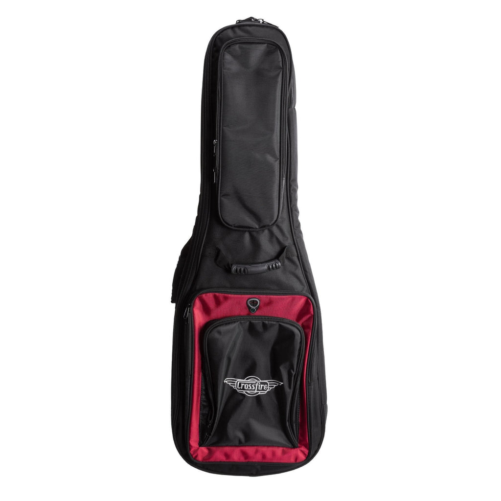 -Crossfire Deluxe Padded Electric Guitar Gig Bag (Black)-Living Music