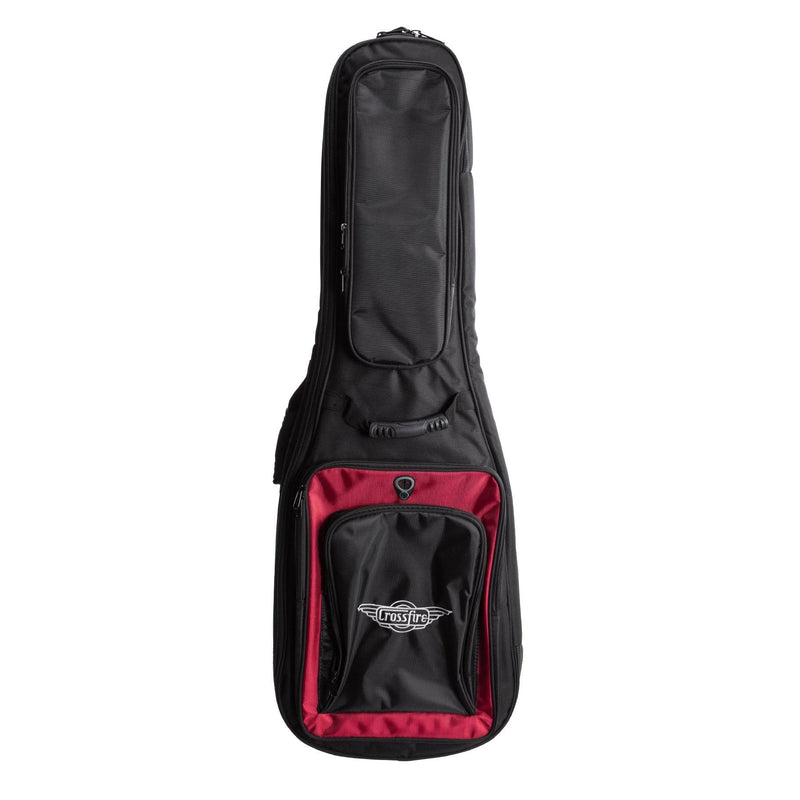 -Crossfire Deluxe Padded Electric Guitar Gig Bag (Black)-Living Music