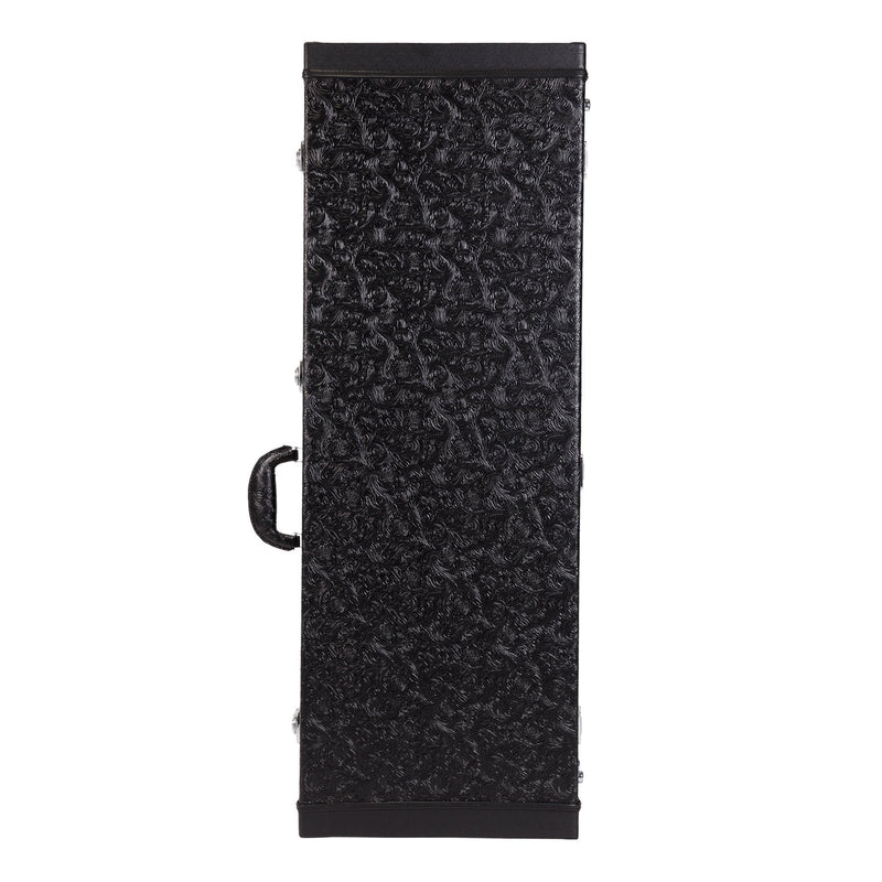 -Crossfire Deluxe Rectangular ST and TE-Style Electric Guitar Hard Case (Paisley Black)-Living Music
