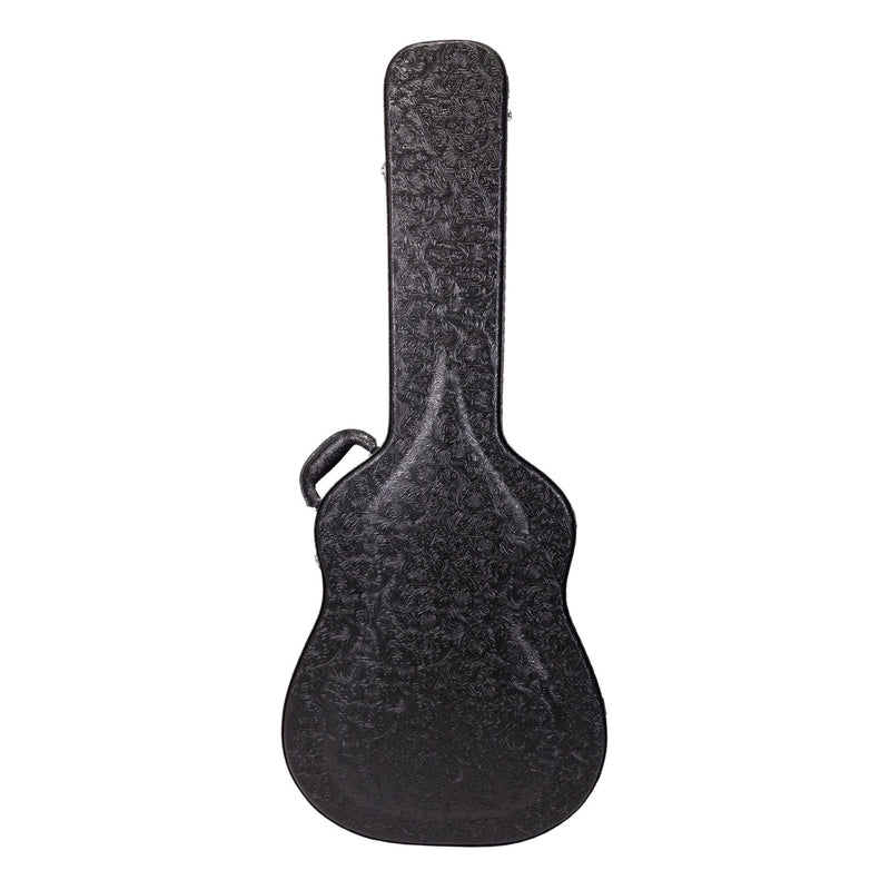 -Crossfire Deluxe Shaped Dreadnought Acoustic Guitar Hard Case (Paisley Black)-Living Music