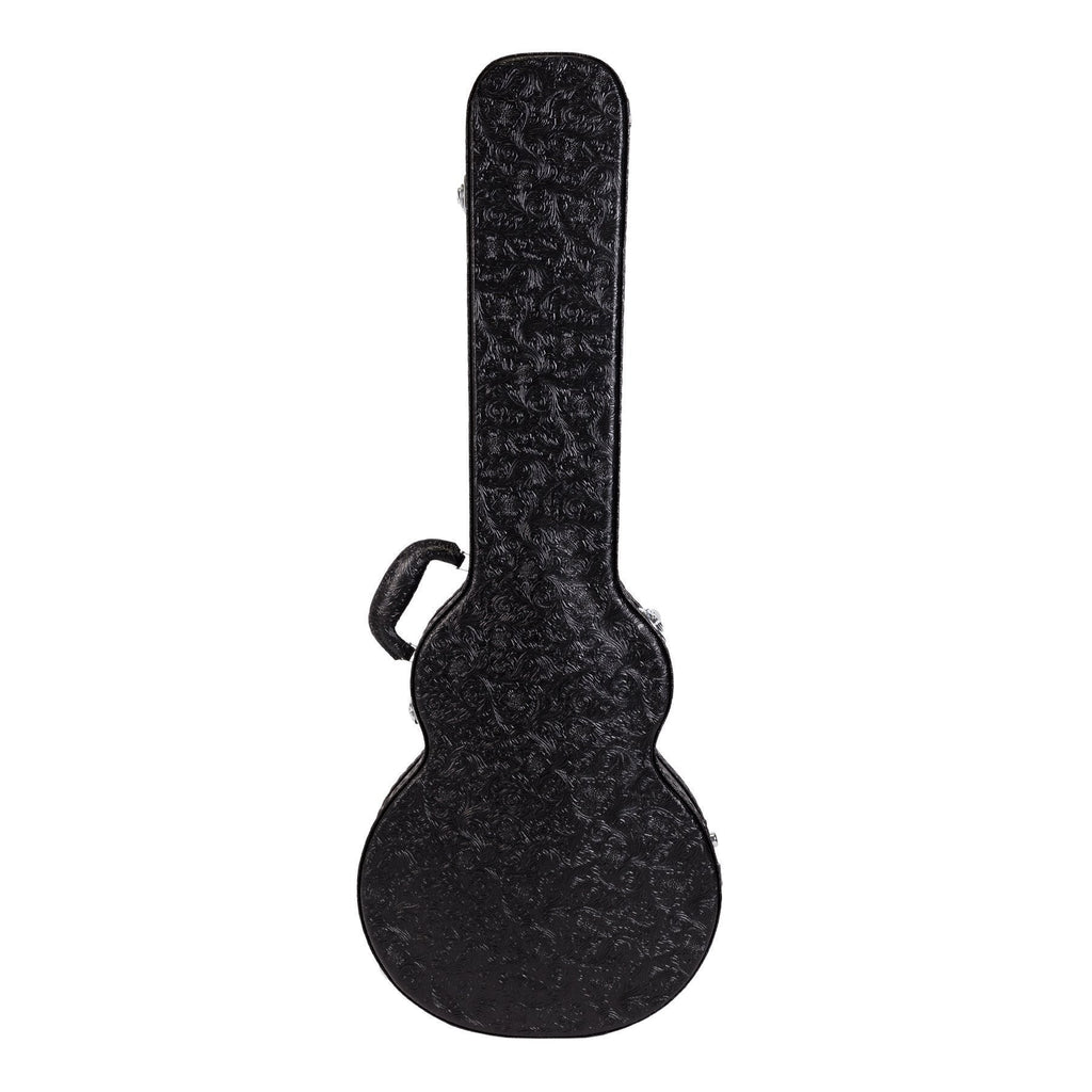 XFC-DLP-PASBLK-Crossfire Deluxe Shaped LP-Style Electric Guitar Hard Case (Paisley Black)-Living Music