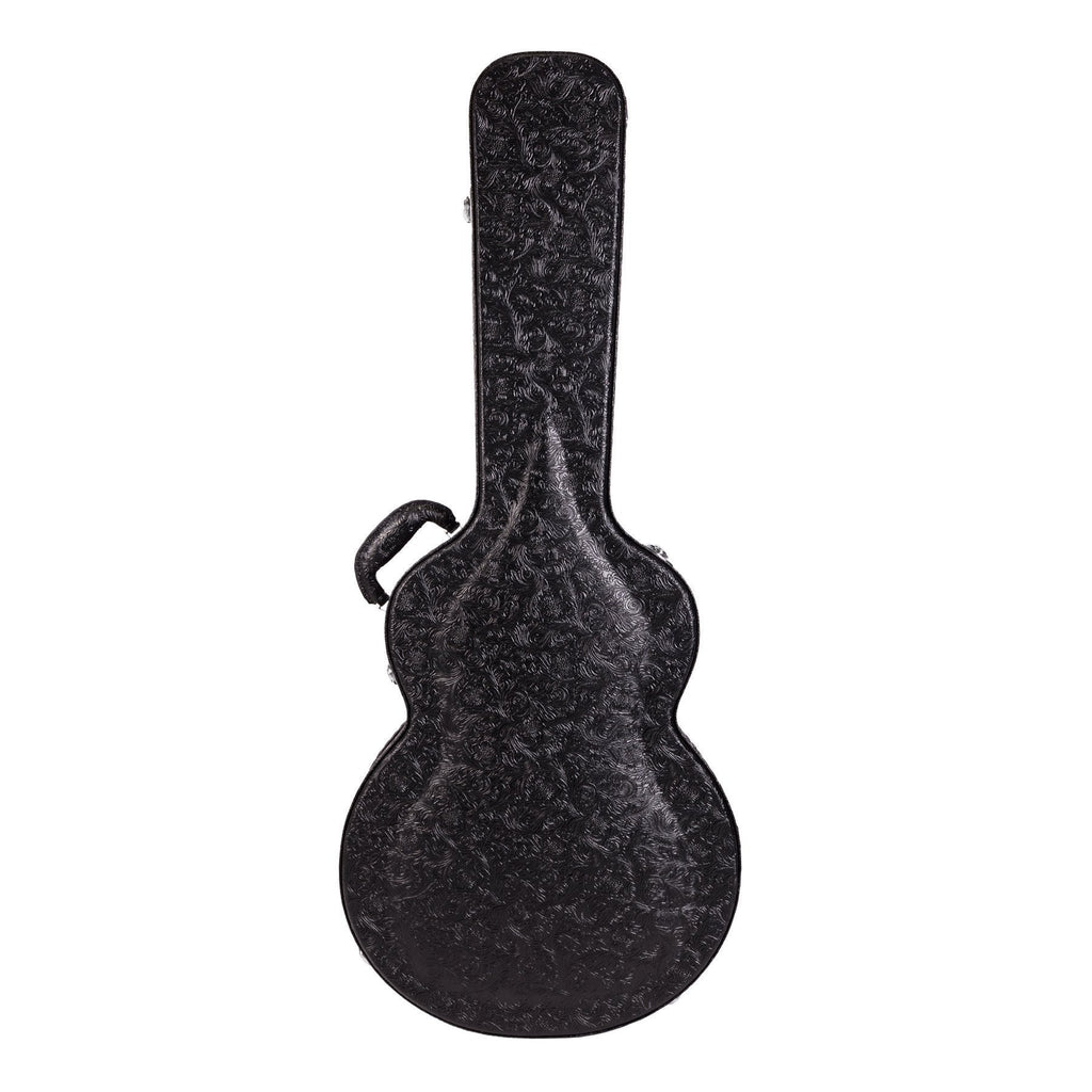 XFC-DF-PASBLK-Crossfire Deluxe Shaped Small Body Acoustic Guitar Hard Case (Paisley Black)-Living Music