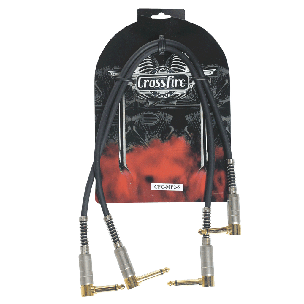 -Crossfire EFX Pedal 2x 20" (50cm) Patch Cables set-Living Music